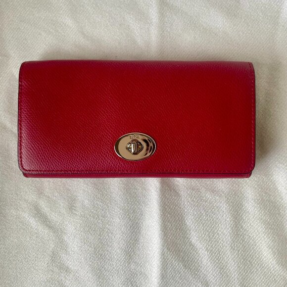 Brand New Coach Envelope Wallet (Red) - Picture 1 of 5